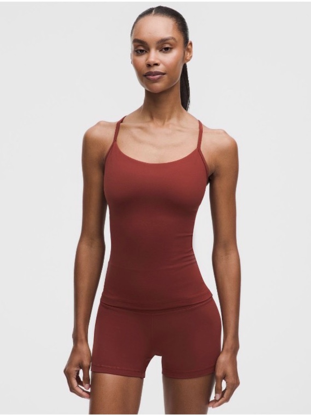 NWT Lululemon Flow Y Tank Top Light Support cranberry charm sz S